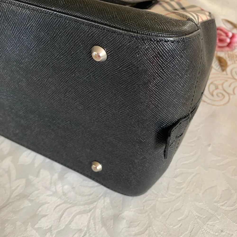 Burberry Nova Check Beige Canvas Handbag
